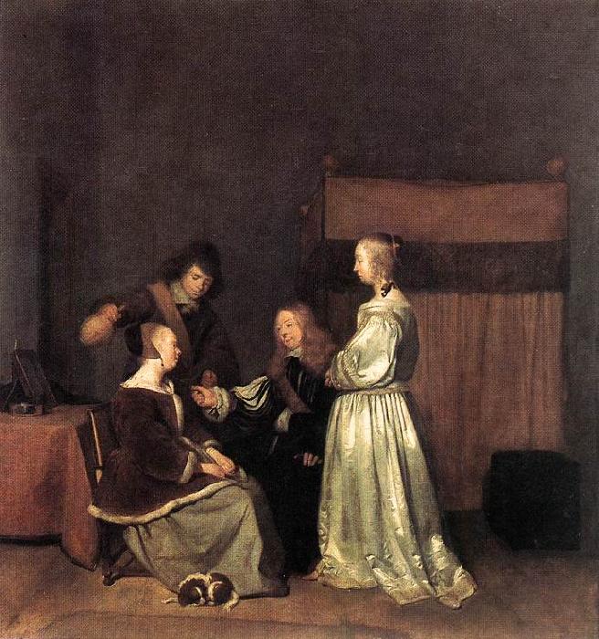 TERBORCH, Gerard The Visit qet oil painting picture
